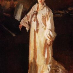 Oil Painting Inspired by John Singer Sargent’s Judith Gautier – Realistic Portrait Art on Canvas