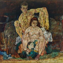 The Family" by Egon Schiele – Expressionist Family Portrait Oil Painting