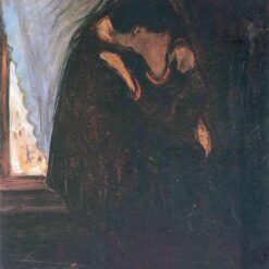 Kiss by Edvard Munch – Emotional Expressionism Oil Painting on Canvas