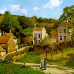L'Hermitage at Pontoise" 1867 – Large-Scale Oil Painting by Camille Pissarro