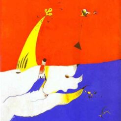 Inspired by Joan Miró’s Landscape (1924-1925) – Surrealist Abstract Oil on Canvas (Dimensions Customizable)
