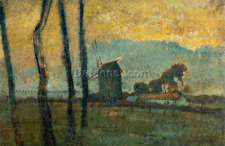 Edgar Degas ‘Landscape at Valery-sur-Somme’ (1854) – Captivating Impressionist Oil Landscape of the French Countryside