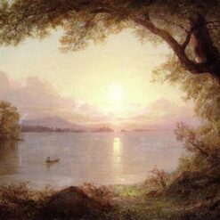 Hudson River School Masterpiece – Landscape in the Adirondacks by Frederic Edwin Church, High-Quality Replica