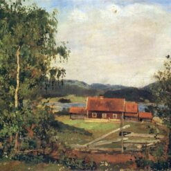 Edvard Munch's 'Landscape. Maridalen by Oslo' (1881) - Realistic Oil Painting on Canvas