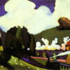 Wassily Kandinsky – Landscape with a Steam Locomotive (1909) – A Fusion of Nature and Industry