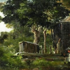 Antilles Landscape with House in the Woods" by Camille Pissarro – Realism, 1854-1855 Oil on Canvas