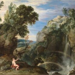 Landscape with Psyche and Jupiter – 1610 Baroque Oil Painting by Peter Paul Rubens