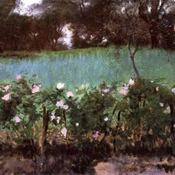 Oil Painting Inspired by John Singer Sargent’s Landscape with Rose Trellis – Impressionist Landscape on Canvas