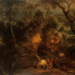 Landscape with Stone Carriers" by Peter Paul Rubens – Baroque Masterpiece Reproduction