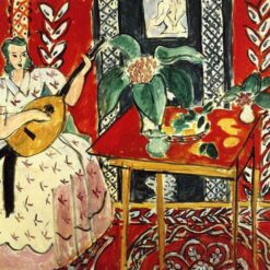 Henri Matisse Inspired Oil Painting – The Lute (1943) – Expressionist Genre Painting