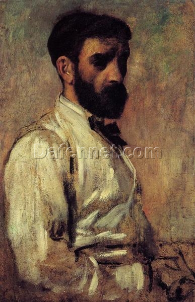 Edgar Degas ‘Leon Bonnat’ (1863) – Oil Portrait of the Influential French Painter