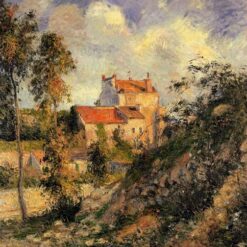 Camille Pissarro’s "Les Mathurins, Pontoise" – 1877 Impressionist Oil Painting