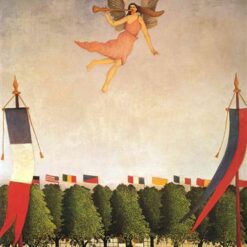 Hand-painted Henri Rousseau Liberty Inviting Artists – 1905-1906 Allegorical Naïve Art Oil Painting | Canvas Reproduction of Creative Freedom