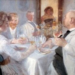 Luncheon at Antino by Peder Severin Kroyer – Impressionist Genre Painting Reproduction