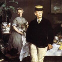Luncheon in the Studio – Inspired by Edouard Manet (1868) Impressionist Oil Painting