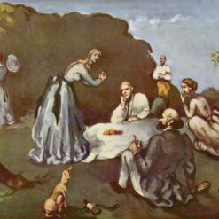 Luncheon on the Grass" by Paul Cézanne – 1869 Romanticism & Early Modernism Painting