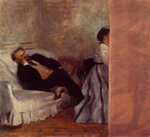 Porträt von Edouard Manet und Mme Suzanne Leenhoff von Edgar Degas – 1868–1869, Öl auf Leinwand