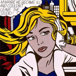 Roy Lichtenstein 'M-Maybe' Pop Art Oil & Magna Painting – Customizable Portrait Canvas Art