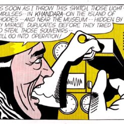 Roy Lichtenstein 'Mad Scientist' Pop Art – Customizable Magna & Oil Canvas Painting
