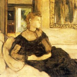 Edgar Degas – Madame Gobillard, Yves Morisot (1869) Oil Painting, Portrait of Elegance