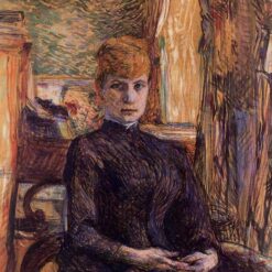 Henri de Toulouse-Lautrec 1871 – Madame Juliette Pascal Portrait – Post-Impressionist Oil on Canvas