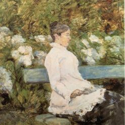 Madame la Comtesse A. de Toulouse-Lautrec – 1882 Post-Impressionist Portrait by Henri de Toulouse-Lautrec, Oil on Cardboard