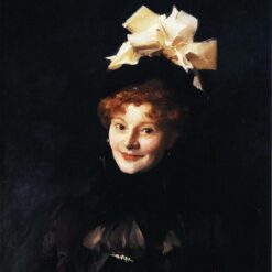 Oil Painting Inspired by John Singer Sargent’s Madame Paul Escudier – Realistic Portrait Art on Canvas