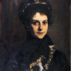 Oil Painting Inspired by John Singer Sargent’s Mademoiselle Boussenet Duclos – Realistic Portrait Art on Canvas