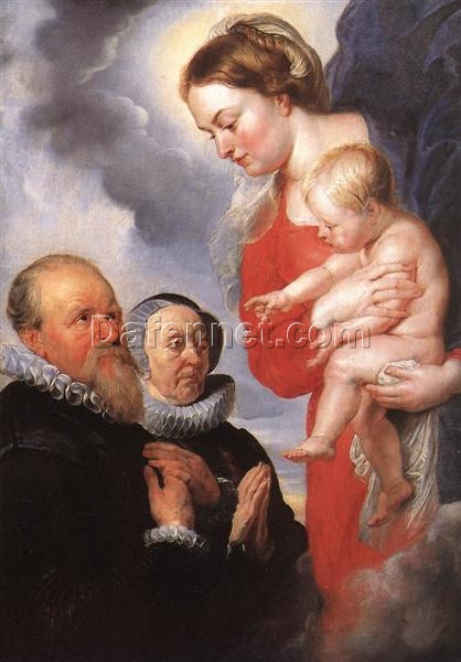 Peter Paul Rubens’ Madonna and Child with Goubeau & Antoni – 1604 Baroque Oil Painting