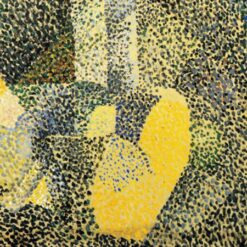 Pointillist Cityscape Oil Painting Inspired by Salvador Dalí – Madrid, Architecture and Poplars (c.1922)