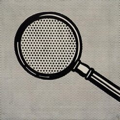 Roy Lichtenstein 'Magnifying Glass' Pop Art – Customizable Oil & Canvas Painting