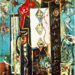 Inspired by Jackson Pollock’s Male and Female (1942) – Abstract Expressionist Oil on Canvas (73.1 x 49 cm)
