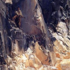 John Singer Sargent Oil Painting – Marble Quarries at Carrara, 1913, Realism Genre Painting