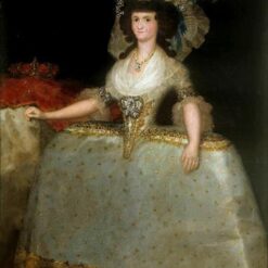 María Luisa of Parma Wearing Panniers by Francisco Goya - Romanticism Portrait Oil Painting, 1789