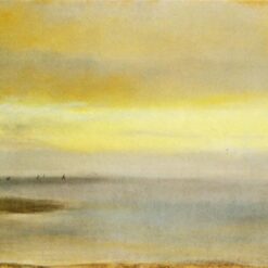 Edgar Degas Marina, Sunset – 1869 Pastel on Paper of a Tranquil Seascape