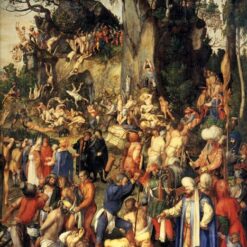 Martyrdom of the Ten Thousand by Albrecht Dürer - 1508 Northern Renaissance Oil Painting on Panel