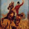 Impressionist Masterpiece: Master of the Hunt by Henri de Toulouse-Lautrec (1882), Oil on Panel