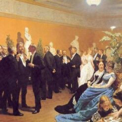 Peder Severin Kroyer – 1888 "Meeting at the Museum" | Realist Genre Art Reproduction
