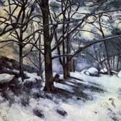 Winter's End: Melting Snow at Fontainebleau" by Paul Cézanne – Post-Impressionist Landscape (1880)