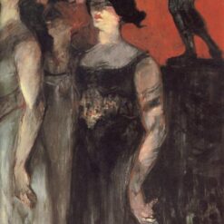 Messaline (Between Two Extras) – Henri de Toulouse-Lautrec, 1900-1901 Post-Impressionist Painting