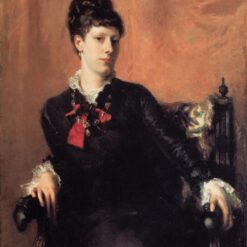 Oil Painting Inspired by John Singer Sargent’s Miss Frances Sherborne Ridley Watts – Realistic Portrait Art on Canvas