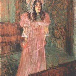 Portrait of Miss May Belfort by Henri de Toulouse-Lautrec – 1895, Post-Impressionist Oil on Canvas