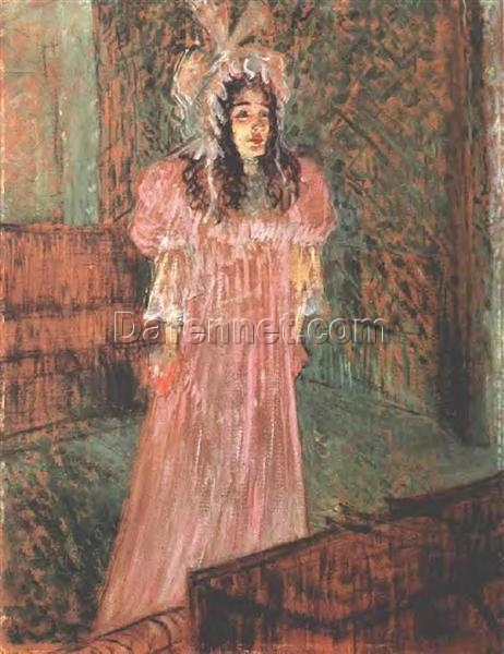 Portrait of Miss May Belfort by Henri de Toulouse-Lautrec – 1895, Post-Impressionist Oil on Canvas
