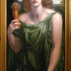 Mythological Painting Reproduction: Dante Gabriel Rossetti’s Mnemosyne – Romantic Oil Artwork