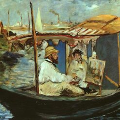 Monet in His Studio Boat – Inspired by Edouard Manet’s 1874 Impressionist Masterpiece