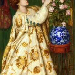 Monna Rosa Portrait by Dante Gabriel Rossetti – Romantic Fine Art Oil Painting