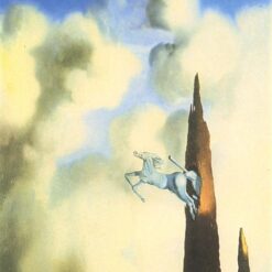 Surrealist Symbolic Landscape Inspired by Salvador Dali – Morning Ossification of the Cypress