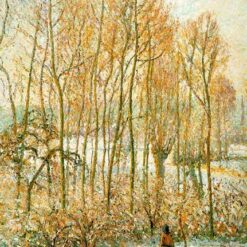 Morning Sunlight on the Snow, Eragny-sur-Epte" (1895) – A Winter Scene by Camille Pissarro