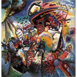 Wassily Kandinsky – Moscow I (1916) – A Cityscape Alive with Movement and Expression