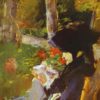 Oil Painting Inspired by Edouard Manet: Mother in the Garden at Bellevue (1880) Portrait on Canvas